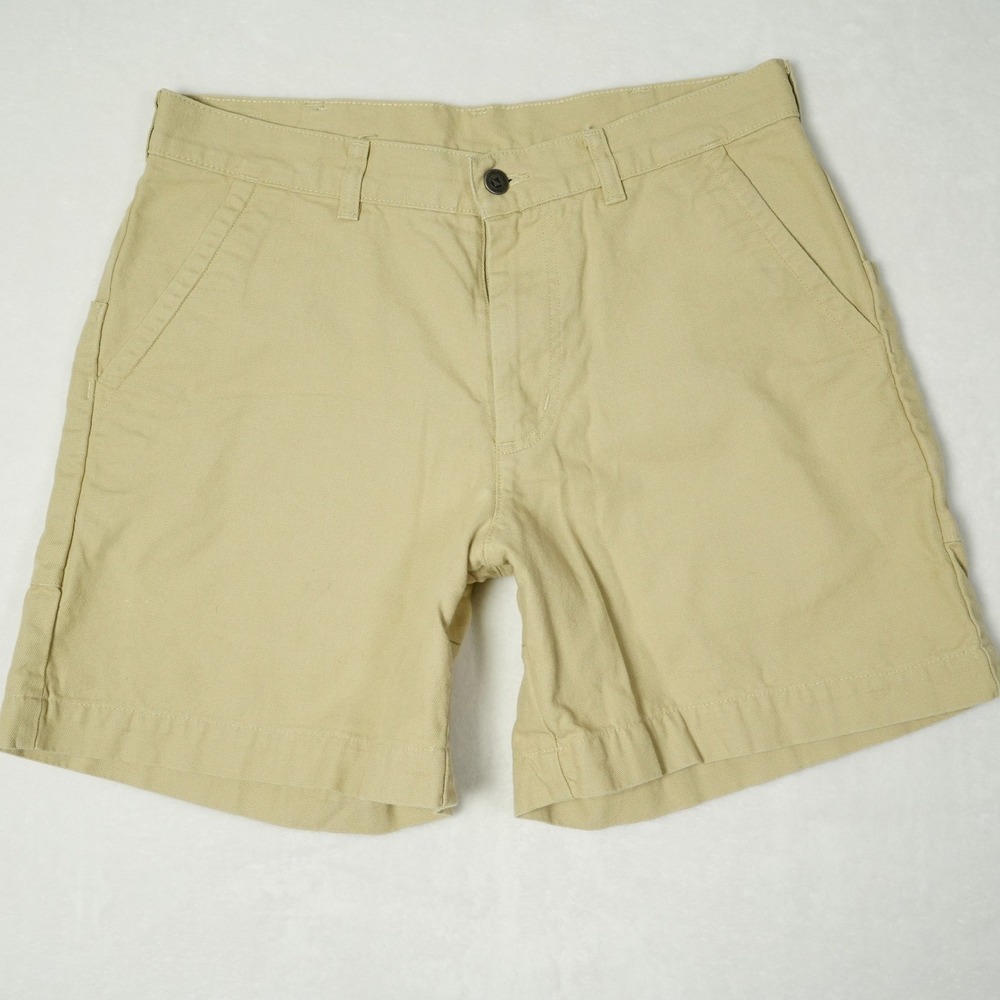 Patagonia Mens 32 Stand Up Shorts 6 Inseam Khaki Cotton Canvas 57227 SP19